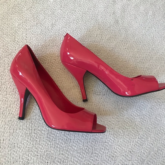 Pink Peep Toe Pumps - Picture 4 of 7